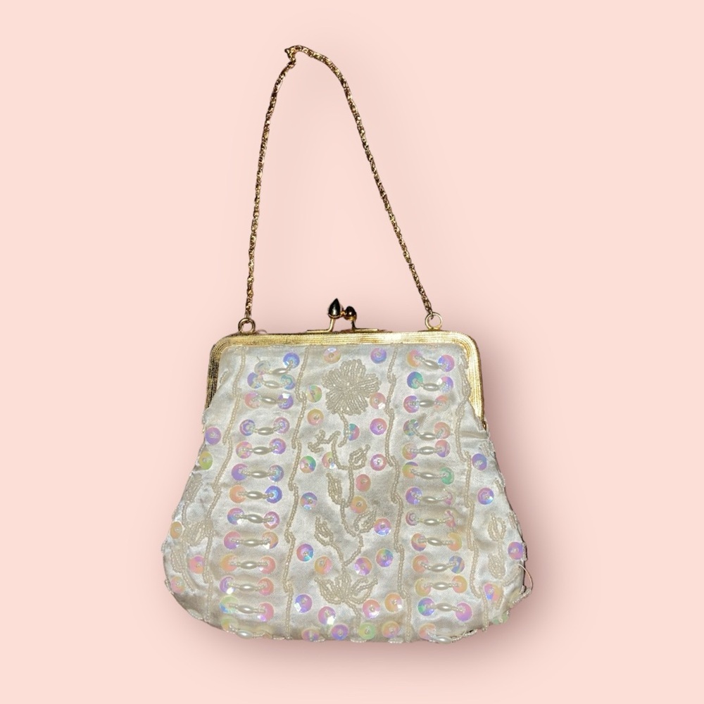Floral Beaded Clutch